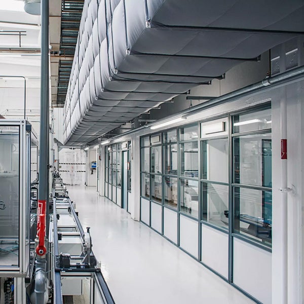 Rektangulära textilkanaler